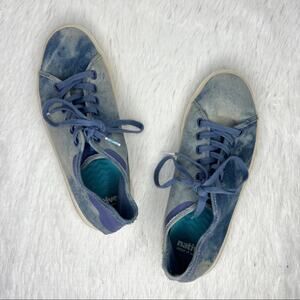 NATIVE / Monte Carlo blue denim lace up sneakers / 8